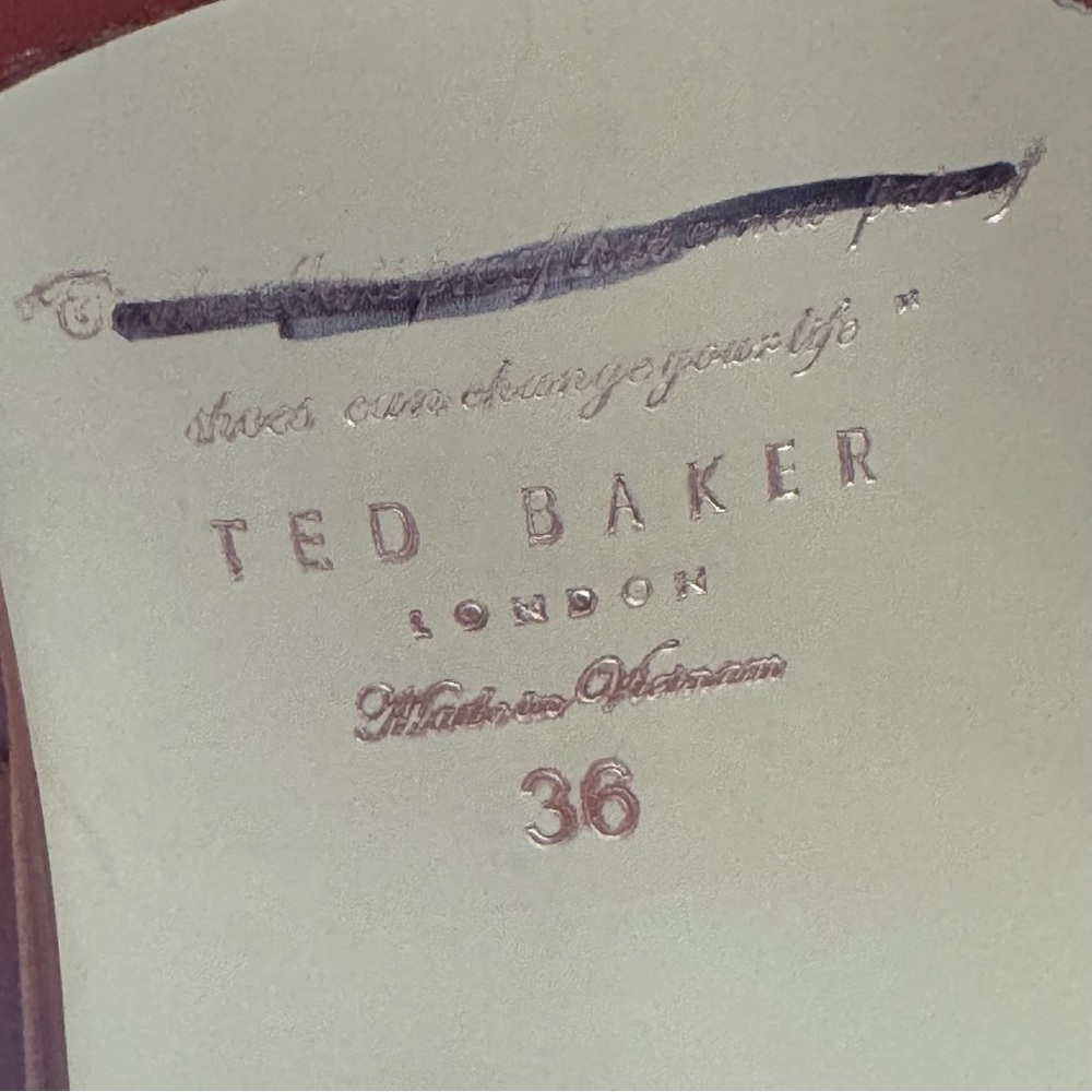 Ted Baker London size 36 Lorca 2 Ankle Boots cognac leather & metallic accents - Picture 10 of 10